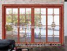 Waterproof Double Glass Aluminium Sliding Door Internal 1.8mm thickness