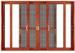 Double Clear Indoor Sliding Glass Doors Blinds Anodized Aluminium