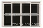 Clear Living Room Aluminium Sliding Door Glass With Anodized Silver Aluminium Profile