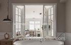 Coated Glass White Aluminum Bi Folding Windows Soundproof For Bathroom