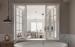 Coated Glass White Aluminum Bi Folding Windows Soundproof For Bathroom