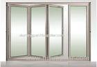 Kitchen Anodized Alu Glass Foldable Windows With Frosted Tempered Glass
