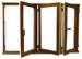 Gold Frameless Folding Glass Windows Energy Saving With German Hardware