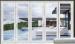 White Double Folding Doors / Clear Collapsible Patio Doors With Glass
