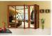 0.8mm Toughened Double Folding Glass Door Interior Waterproof Anodized