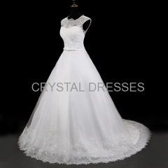 ALBIZIA Romantic Ivory Lace Tulle Ball Gown informal A Line Wedding Dresses