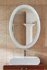 Non Fogging Oval Wall Mirrors / Hanging White Framed Mirror Bathroom