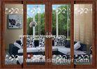 Meeting Room Brown Custom Aluminium Sliding Door Exterior Four Panels