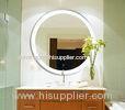 LED Circular Frameless Bathroom Wall Mirrors Hanging Waterproof With Lights