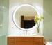 LED Circular Frameless Bathroom Wall Mirrors Hanging Waterproof With Lights