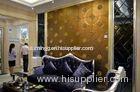 Gold Plastic Stained Etched Decorative Glass Panels Abrasion Resistance