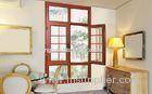 Wood Grain Double Glazing Casement Windows / Fixed HorizontalCasement Window