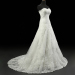 ALBIZIA Matching Ivory Lace Tulle Beads Slim A-Line modest Long Wedding Dresses