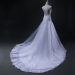 ALBIZIA Beading White Lace Tulle Sheer Back A-line Wedding Dresses