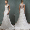 Lace Sash Tulle Mermaid Wedding Dresses