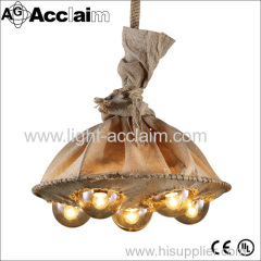 American droplight UFO line chandelier industrial style lighting Fabric pendant lamp Round ball lighting