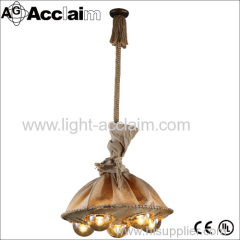 American droplight UFO line chandelier industrial style lighting Fabric pendant lamp Round ball lighting