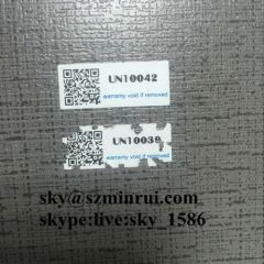 Customized Printable Security Self Destructible Barcode Stickers Label If Broken Warranty Void