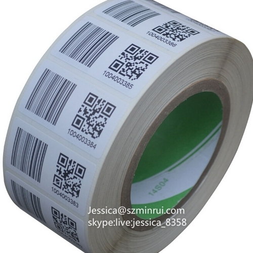 Quality Assurance Custom Accept Serial Number Printing Self Adhesive Breakable Barcode Labels In Roll