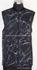 Men's compound fabric zip vest