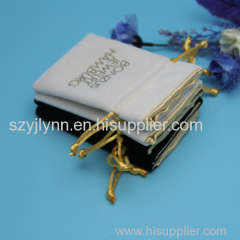 wholesale customized size colorful velvet jewelry pouch with drawstring