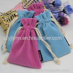 wholesale customized size colorful velvet jewelry pouch with drawstring