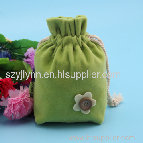 color velvet drawstring bag for jewelry packing