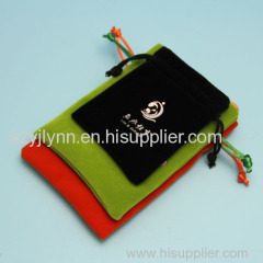 velvet gift drawstring pouch with customized size and logo printed
