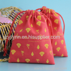 customized size cotton jewelry pouch with full printing