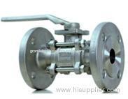 3PC FLANGED BALL VALVES WITH MOUNTING PAD AND LOCKING HANDLE.