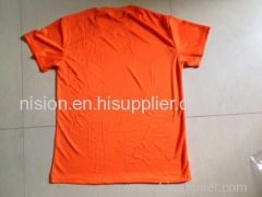 summer round neck 100%polyester 0.5 usd cheap t shirt made in china for election promotion use 120gsm 90 gsm