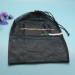 black color customized size polyester mesh bag with logo printed