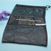 black color customized size polyester mesh bag with logo printed