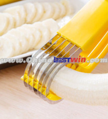 Stainless Steel Banana Slicer Chopper Cucumber Cutter Fruit Salad Helper