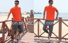 Men's V neck cotton t shirt wholesale cheap