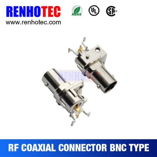 Right Angle BNC Female Connector for PCB Mount