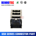 PCB 90 Degree 3 Port USB 7P Terminal Micro USB Female Connector Part