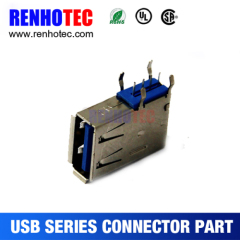 China Supplier Right Angle USB Blue Terminal Micro USB Connector Price Port