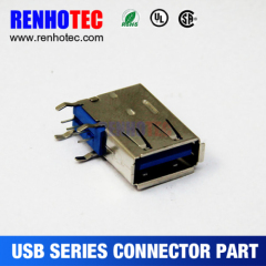 China Supplier Right Angle USB Blue Terminal Micro USB Connector Price Port