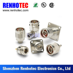 N Female Rf Connector Straight Flange Mount Jack Connector