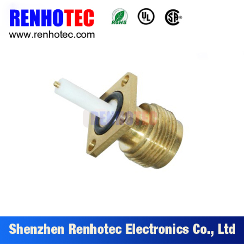 Gold Plated 4 Hole Panel Mount N Connector with RG223 Cable N Female clamp Connnector