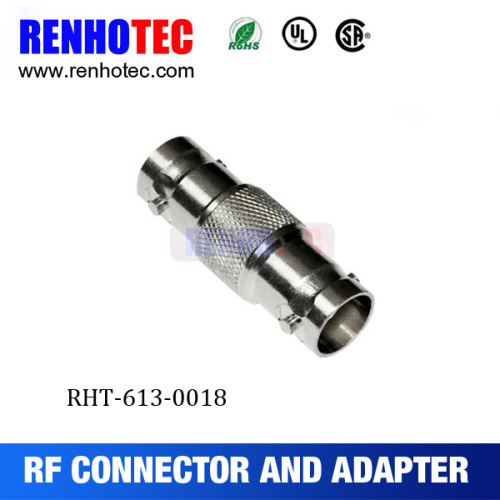 Double BNC Jack Crimp Electrical RF Magnetic Adapter Connectors for RG58 RG59