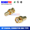 Gold Plating BNC Plug to RCA Female Hose Connectors Adapter RF Magnetic Connectors