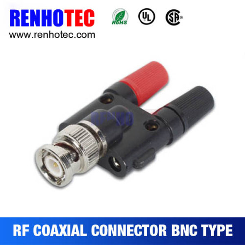 RF Magnetic Connectors BNC Plug to Banana Plug Hose Electrical Connectors Adapter