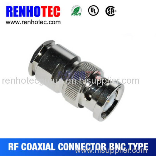 bnc receptacle male connector with nickel plating