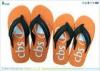 Hollow Out Black Mens Size 13 EVA Flip Flops Orange Silk Printing