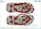 Rainbow Sexy Women Plastic Flip Flops With Heat Transfer Printing