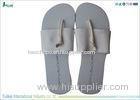 White Nonslip Disposable Flip Flops With Elastic Cord Strap For Bathroom