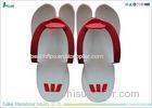 Red And White Womens Size 12 Wide Flip FlopsCustom Memory Foam