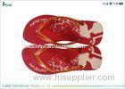 Red Lady EVA Flip Flops Women Size 9 Summer Silk Printing Design